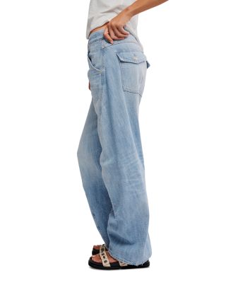 Highland Low Rise Bowed Jeans in Art School