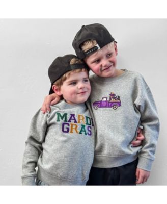  Mardi Gras Truck Patch Sweatshirt - Little Kid