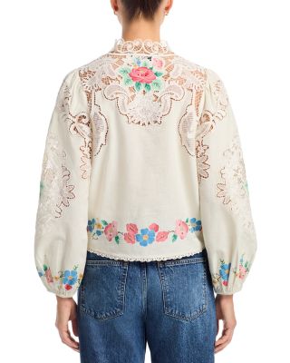 Astrid Emb Long Sleeve Blouse