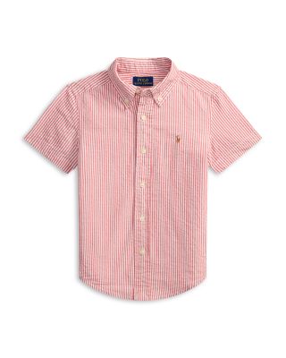 Boys' Striped Cotton Seersucker Shirt - Little Kid