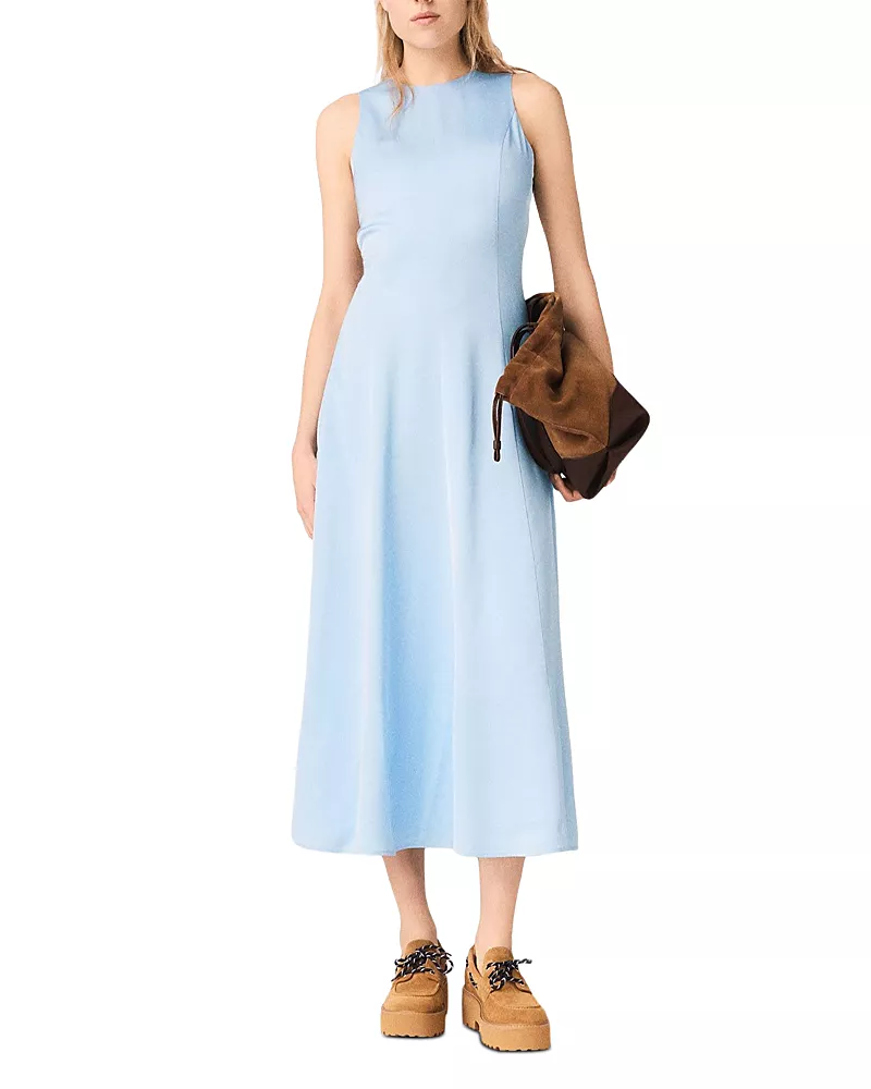 Maje Open Back Maxi Dress