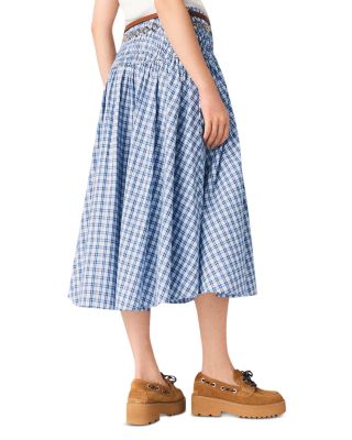 Rhinestone Cotton Maxi Skirt