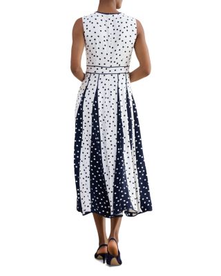 Angelica Floral Keyhole Neck Midi Dress