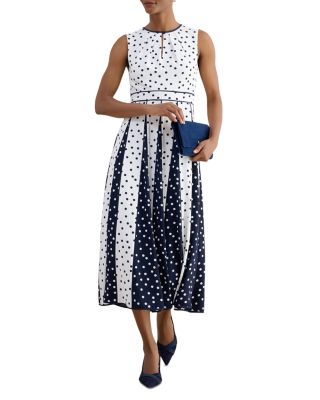 Petites Angelica Floral Keyhole Neck Midi Dress