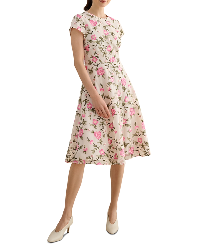 Hobbs London Tia Embroidered Dress
