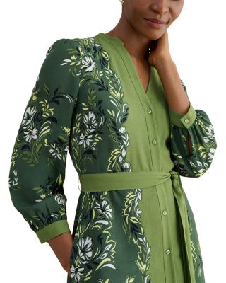 Apolline Tie Waist Shirt Dress