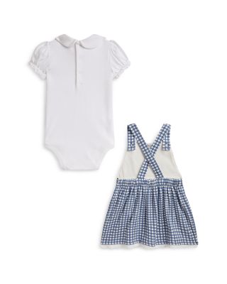 Girls' Cotton Bodysuit & Gingham Dress Set - Baby