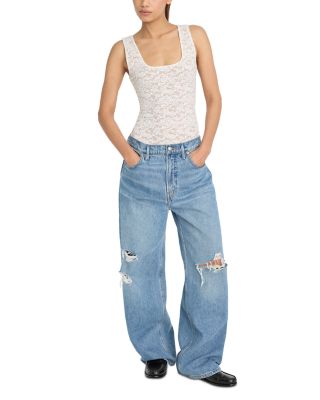 Lace Scoop Tank Bodysuit