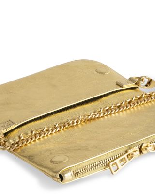 Rock Nano Vintage Metallic Leather Shoulder Bag