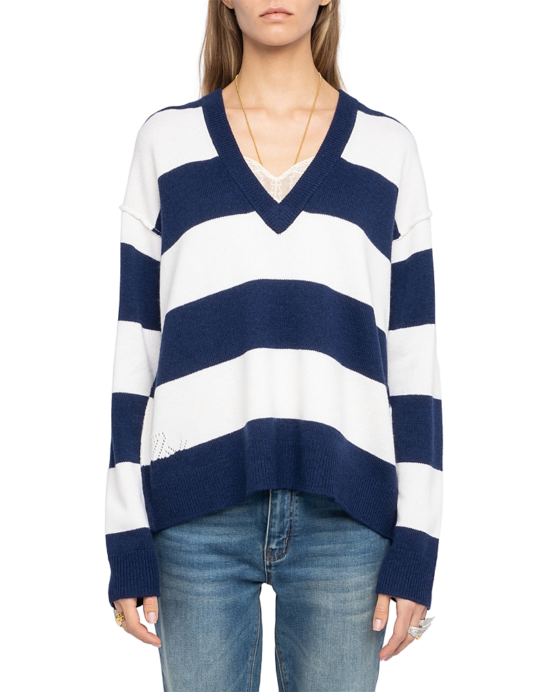 Zadig & Voltaire Mikyz Wool-Blend V Neck Sweater