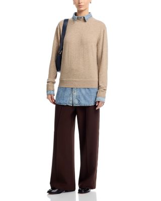 Layered Denim Shirt Sweater