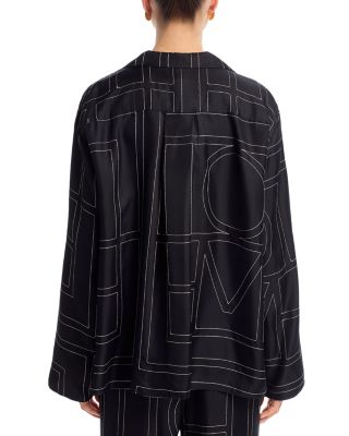 Monogram Silk Pajama Top