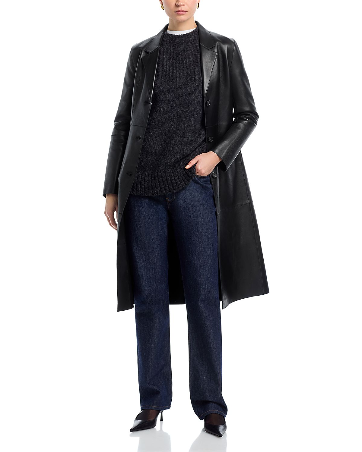 Toteme Slim Leather Coat