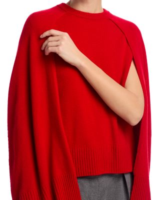 Crewneck Cashmere Cape Knit Sweater