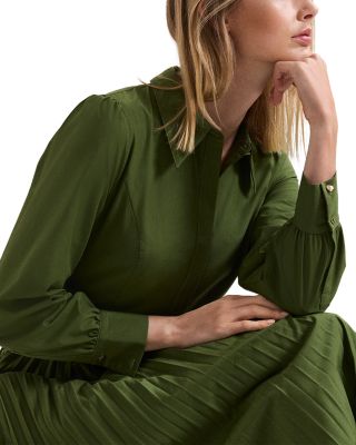 Kelsie Pleated Shirtdress