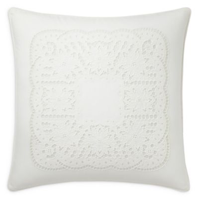 Barrie Eyelet Throw Pillow, 18" x 18"