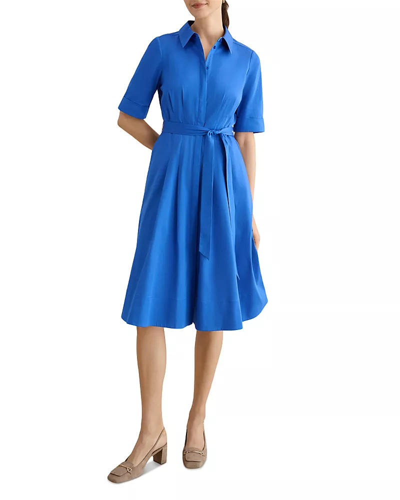 Hobbs London Brigitta Concealed Button Shirt Dress