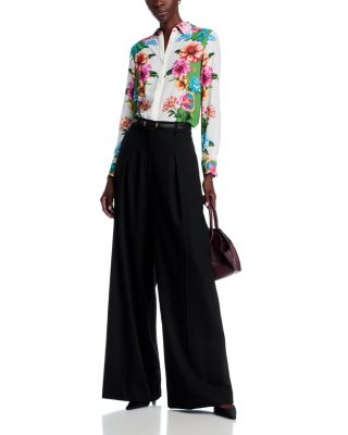 Button Down Printed Blouse