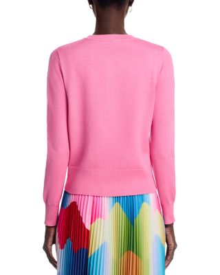 Rose Appliqu&eacute; Snap Front Cardigan