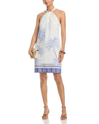 Palm Paradise Halter Dress