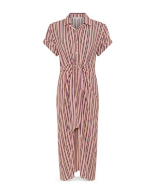 Raena Twisted Waist Shirtdress