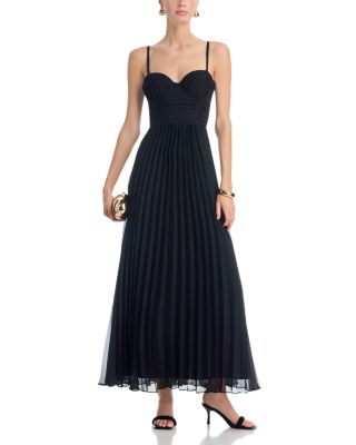 Solid Pleated Maxi Dress - Exclusive