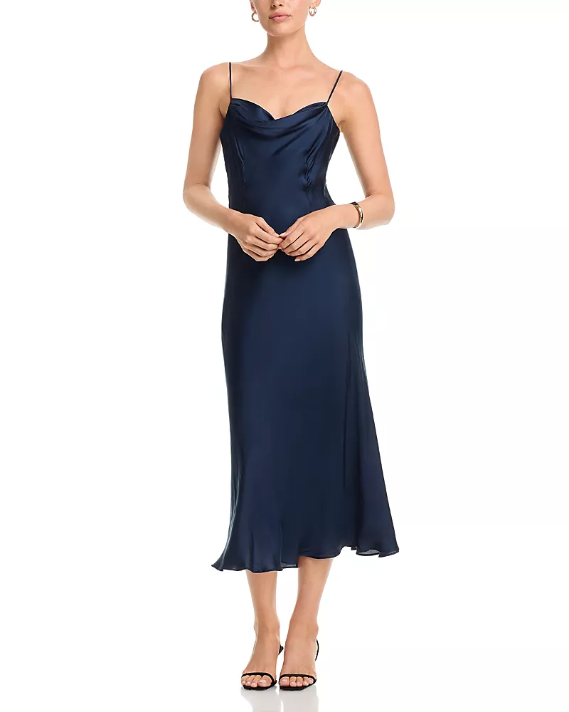 French Connection Oona Satin Strap Dress