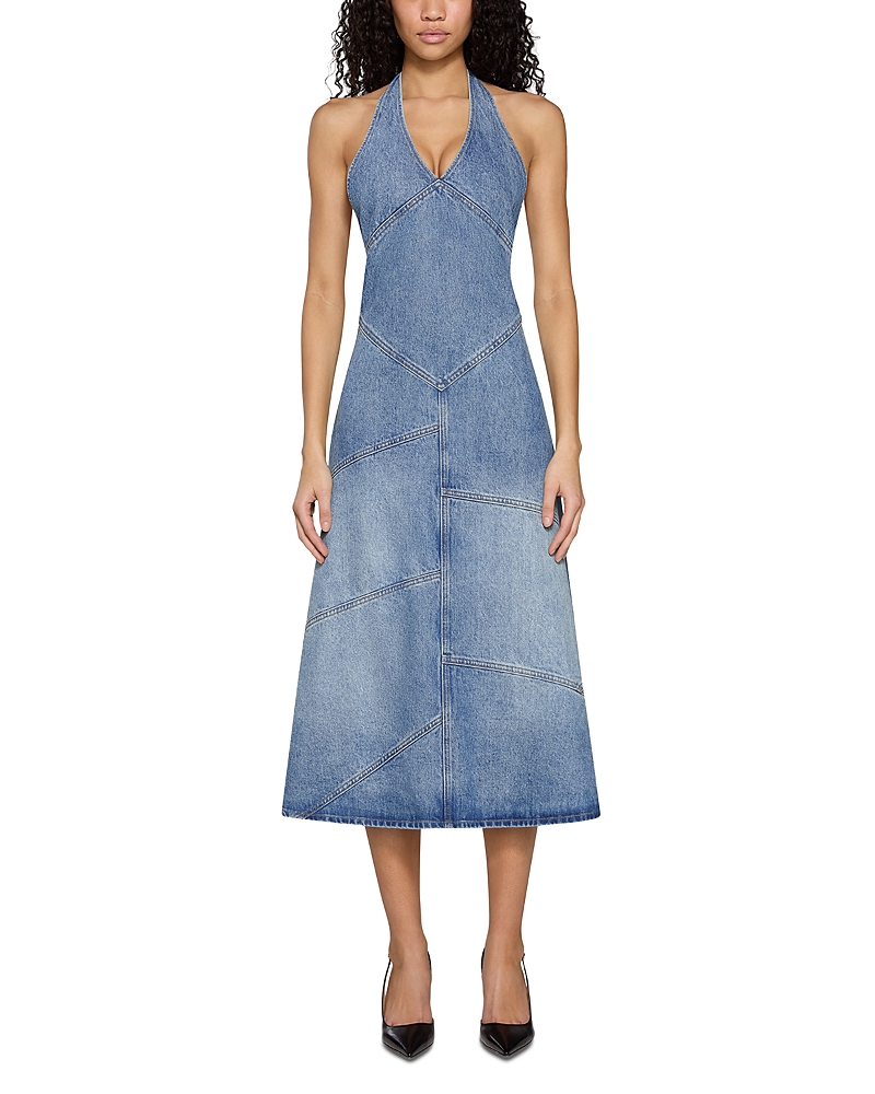 Eb Denim Delphi Pieced Halter Dress