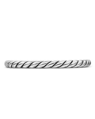 Cable Band Ring in Sterling Silver, 1.7mm
