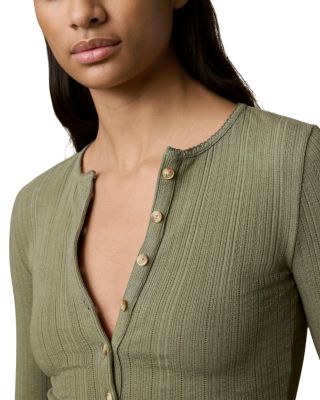 Paradise Pointelle Henley Sweater