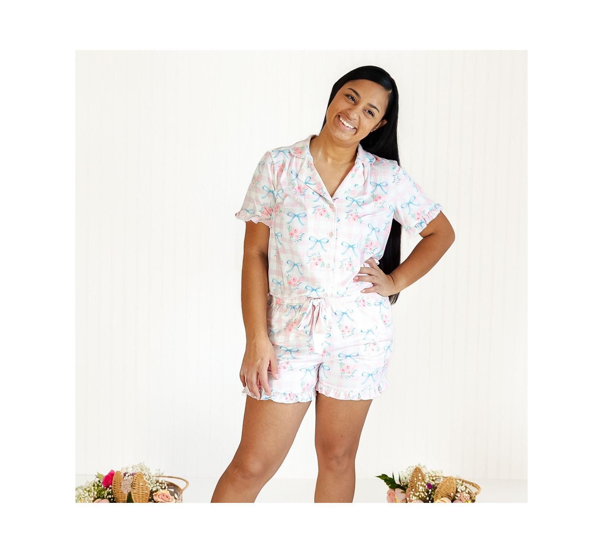 Women's Gingham Trellis Lounge Set — Image 3