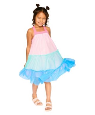  Girls' Sleeveless A-line Mesh Dress - Little Kid