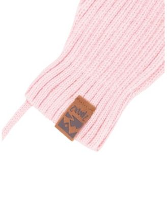  Girls' Rib Knit Mittens with Cord - Baby