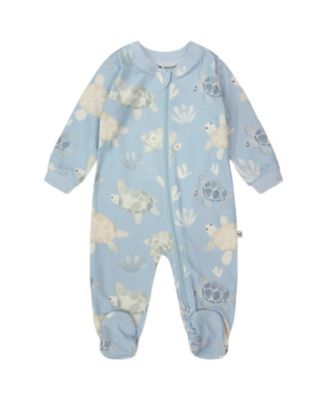  Boys' Organic Cotton Jersey Turtle Print One-Piece Pyjama - Baby