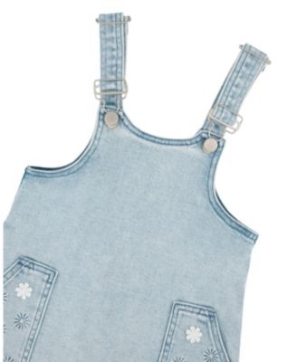  Girls' Sleeveless Denim Overall Dress - Little Kid