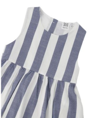  Girls' Sleeveless Striped Flared Dress - Big Kid