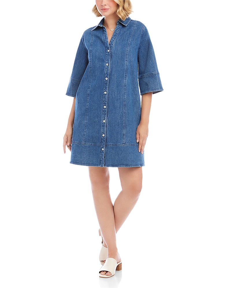 Karen Kane Flare Sleeve Shirt Dress