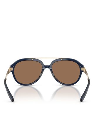 Tory Burch Aviator Sunglasses, 56mm | Bloomingdale display picture 3