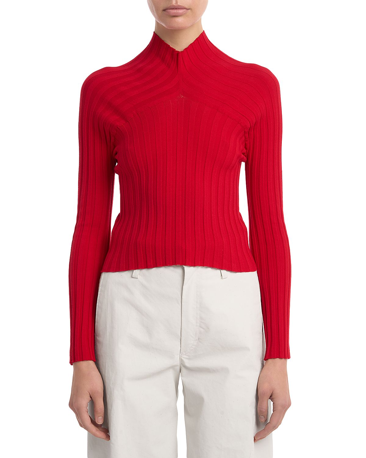 Pleats Please Issey Miyake Elephant Knit Ribbed Sweater