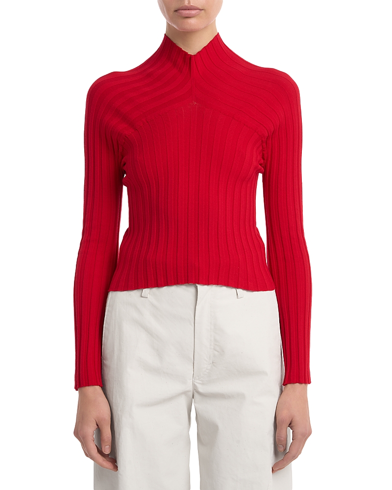 Pleats Please Issey Miyake Elephant Knit Ribbed Sweater