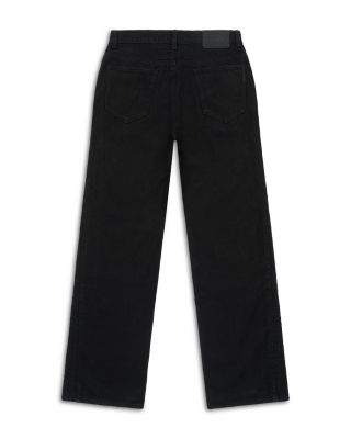 Straight Leg Side Panel Jeans in Black 3D Cross