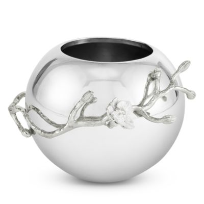 Silver Orchid Rose Bowl