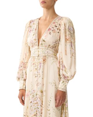 Silk Button Front Dress