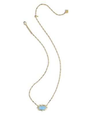 Elisa Scallop Frame Short Pendant Necklace, 16"