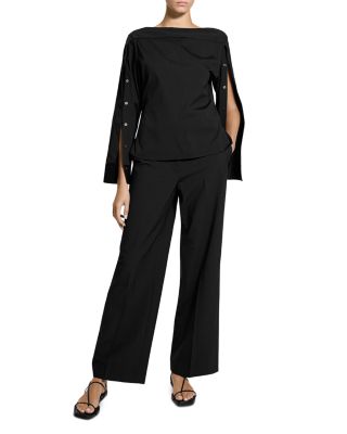 Open Sleeved Boat Neck Top  