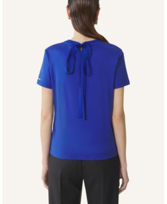 COTTON T-SHIRT WITH RIBBON DETAIL