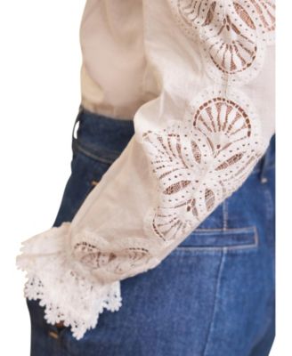  Women's Cotton Embroidered Blouse
