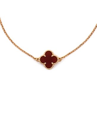  Sweet Alhambra Bracelet 18K Rose Gold and Carnelian