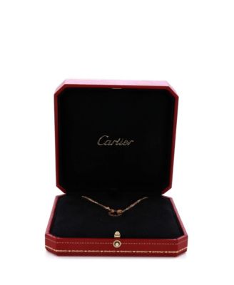  2 Diamonds Love Pendant Necklace 18K Rose Gold with Pink Sapphire and Diamond, 16"