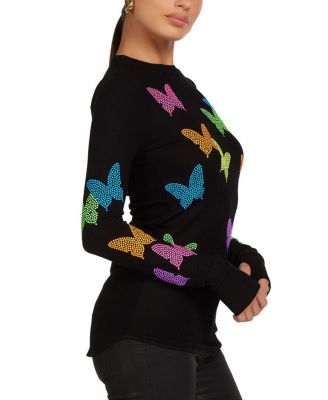 McKinley  Neon Stud Butterflies Top